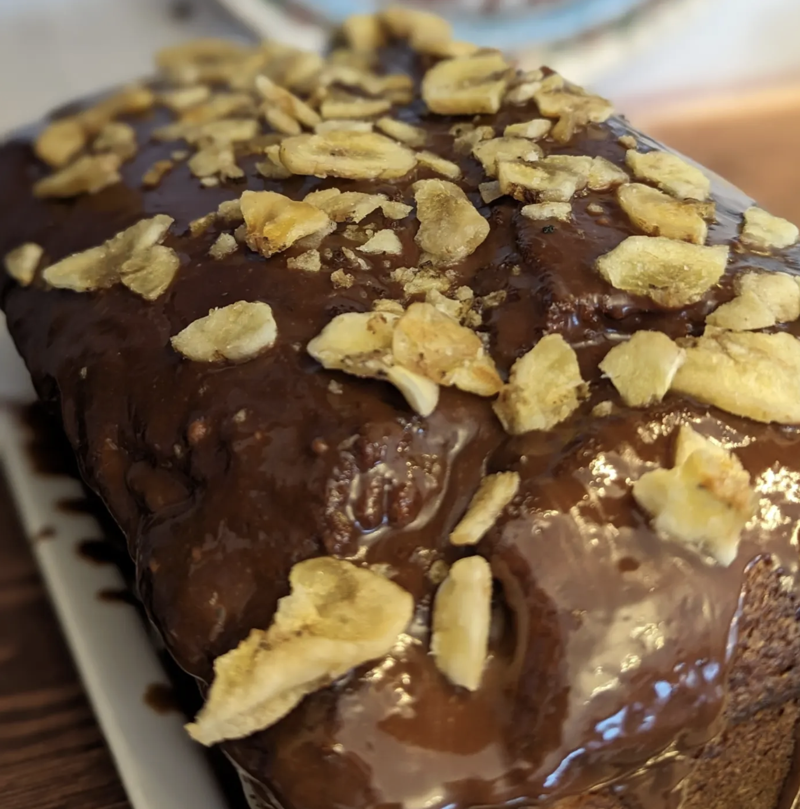 Chocolate and banana loaf cake
